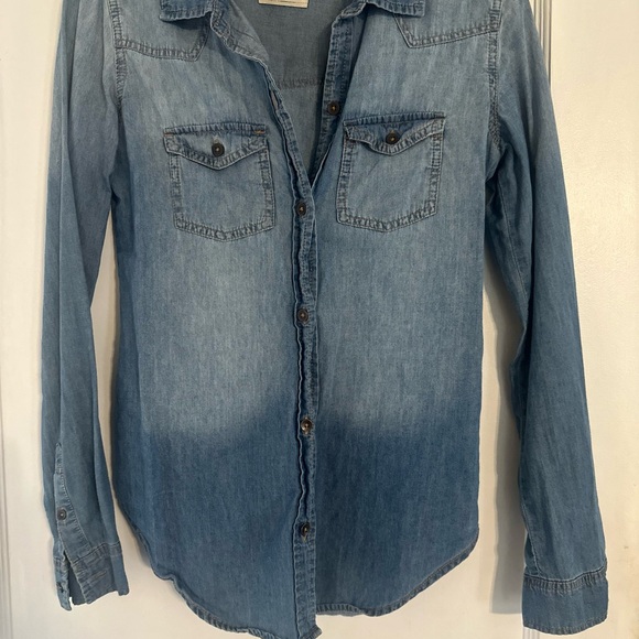 Blue Denim Button-Up Shirt - Picture 1 of 1